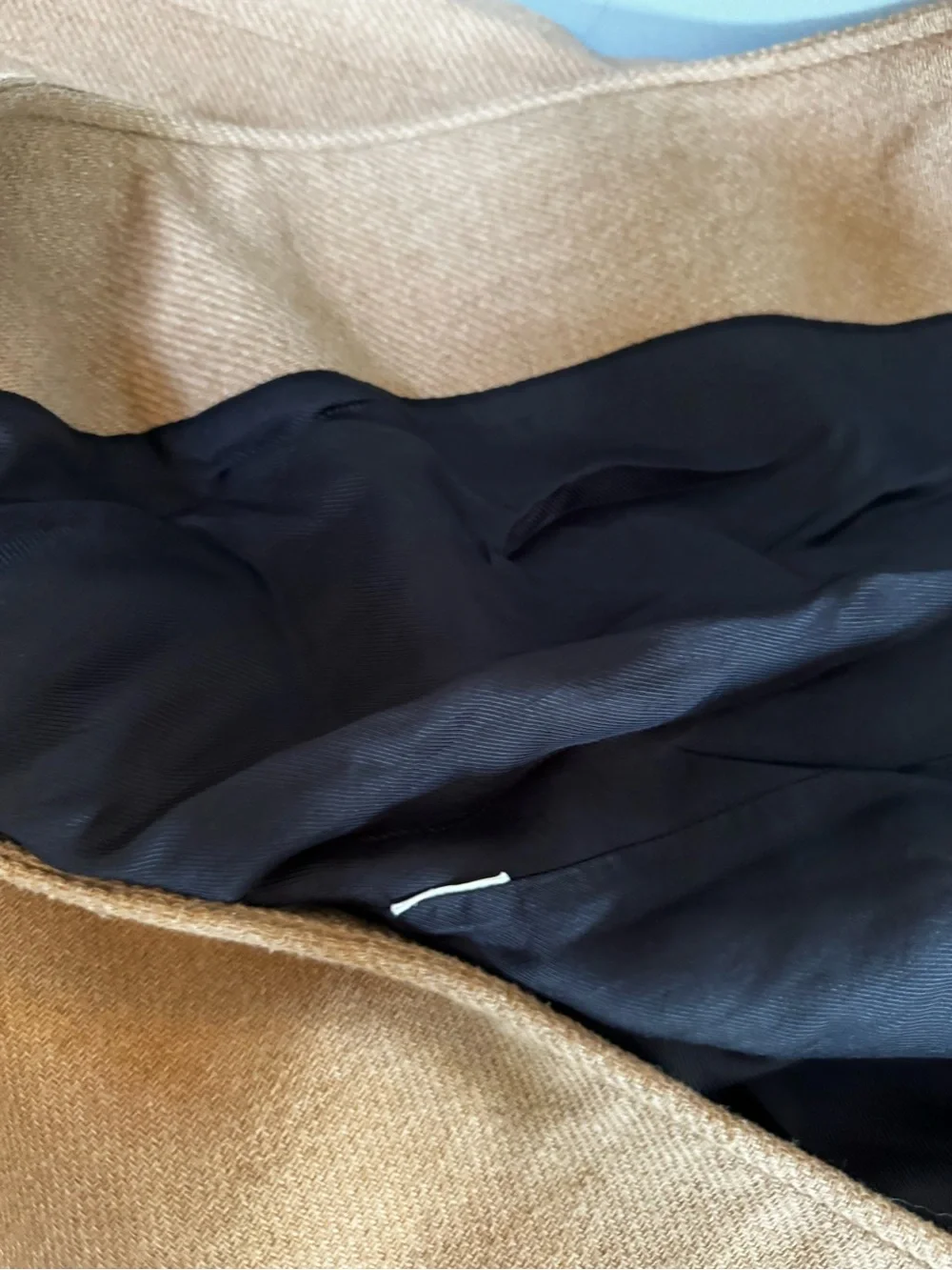 Zara Camel Single-Breasted Tailored Coat - Picture 6 of 7